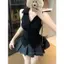 Mùa hè Phong cách mới Hot Girl gợi cảm Áo yếm quây đơn bên trong Pure Desire Slimer Look Top