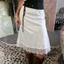 Váy Midi Satin dành cho nữ Váy ren màu trơn thanh lịch Váy dài đến đầu gối vừa vặn cho bữa tiệc