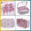 Túi trang điểm PVC BVY Túi giặt nơ màu hồng trong suốt Túi du lịch chống nước Mỹ phẩm và đồ vệ sinh.