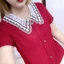 Áo sơ mi đế ngắn tay mùa hè phong cách mới cổ búp bê xếp ly tay ngắn thời trang dành cho nữ