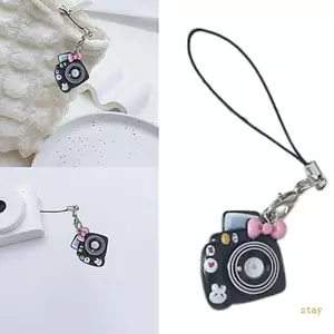 Ở Lại Nhiều Màu Sắc Macaron Thiết Kế Vòng Chìa Khóa Camera Quyến Rũ Điện Thoại Dây Buộc Cho Chìa Khóa Ba Lô