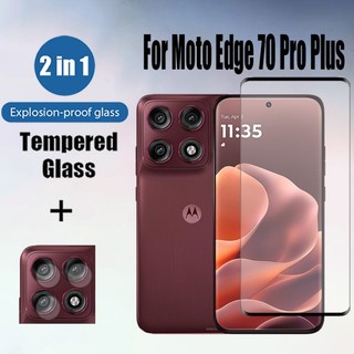 Kính cường lực bảo vệ màn hình 2 trong 1 cho Motorola Moto edge 70 Pro Plus Fusion + 60 Fusion Signature 5G & Phim ống kính máy ảnh
