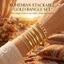 Bộ vòng tay Bohemian hợp kim cổ điển - Trang sức cổ điển có thể xếp chồng lên nhau để mặc hàng ngày