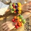Vòng tay đàn hồi trái cây PYCOU, Vòng tay đính cườm trái cây Bohemian đầy màu sắc, Trang sức độc đáo Vòng tay phóng đại bằng nhựa dành cho nữ