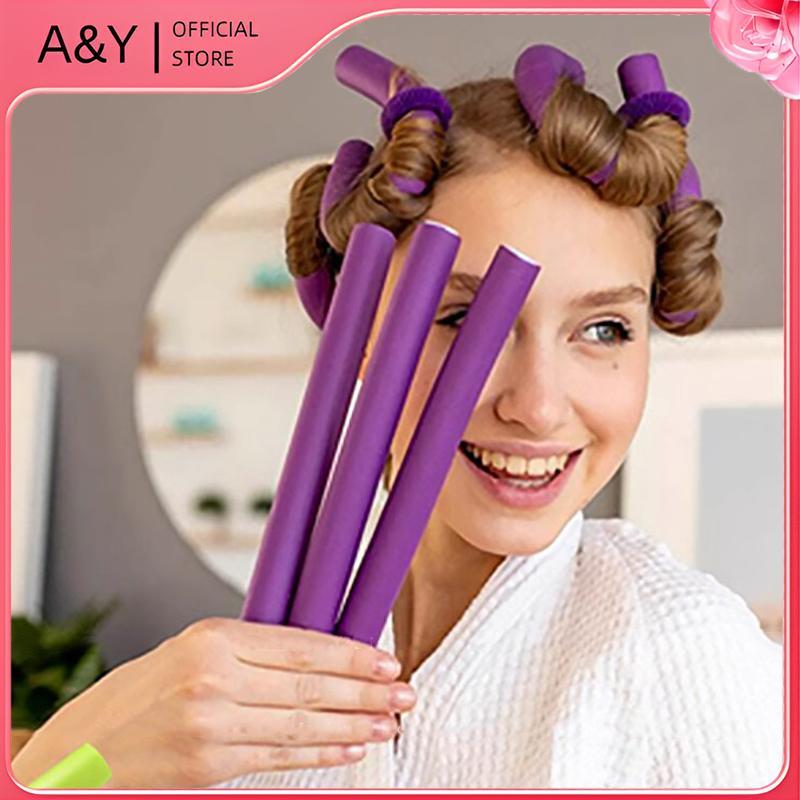 A & Y 10 Chiếc Thanh Uốn Tóc Linh Hoạt Máy Uốn Tóc Máy Làm Xốp Mềm Uốn Cong Xoắn Con Lăn Flexi Dụng Cụ Tạo Kiểu Không Con Lăn Nhiệt Nóng Perm Ironing Rod.