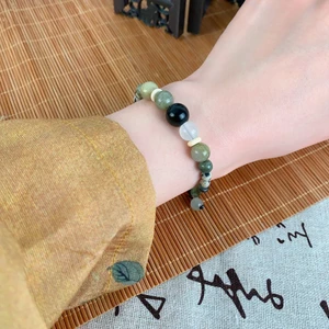 Mới Phong Cách Trung Quốc Tre Đính Hạt Vòng Tay Nữ Phong Cách Quốc Gia Retro Độc Đáo Vòng Tay Bện Phong Cách Dân Tộc Đơn Giản Phù Hợp Với Vòng Tay Hợp Thời Trang