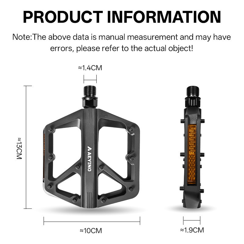 AEYINO Nylon MTB Bàn Đạp Hợp Kim Nhôm Bàn Đạp Xe Đạp Đường Bộ Siêu Nhẹ Kín Vòng Bi Bàn Đạp