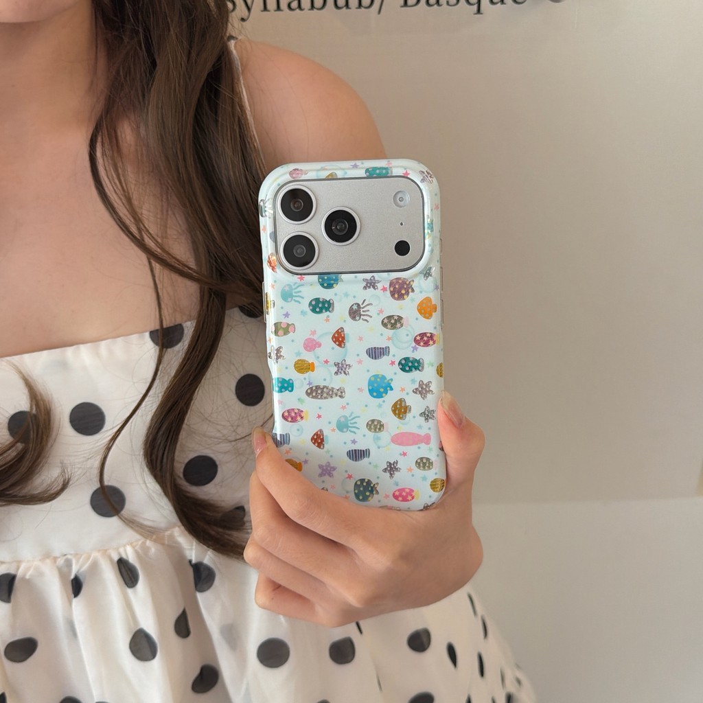 Ốp Điện Thoại Minnows Nhiều Màu Sắc Cho IPhone 17 Pro Max 17 16 15 14 13 Ốp Điện Thoại Chống Rơi