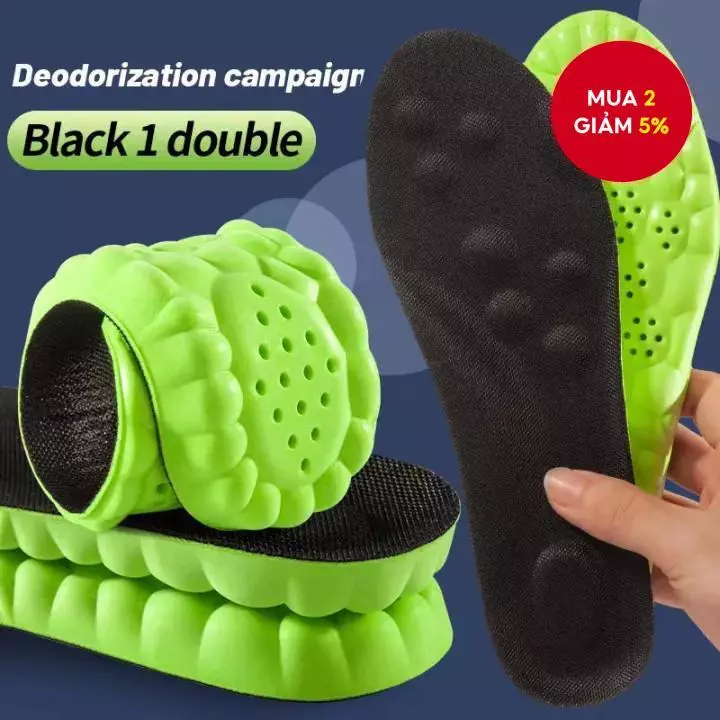 Đế Massage đám mây 4D, Miếng đệm giày đệm mềm mại thoáng khí để đi bộ Giày thể thao S