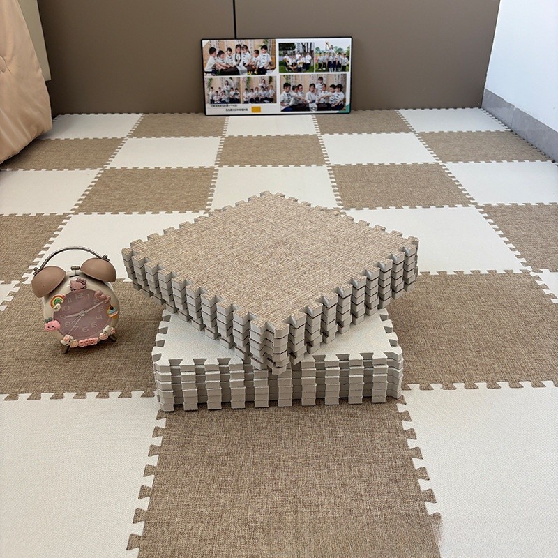 🌟Bốn Mùa Vải Lanh Cotton Thảm Phòng Ngủ Khâu Xốp Sàn Thảm Phòng Khách Thảm Cắt Hoàn Toàn TP64