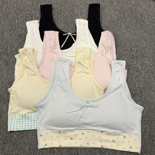 Áo lót cho bé gái tuổi dậy thì - Cotton mềm mại không gọng thoáng khí mặc thể thao hằng ngày