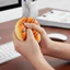 Đồ chơi bóp bánh mì hạt dẻ FUHUIOT, Đồ chơi bóp bánh mì tái chế chậm, Đồ chơi bóp bánh mì hình thức ăn sáng tạo Pinch Đồ chơi cảm giác mềm mại dành cho trẻ em Người lớn