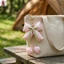 Móc khóa ruy băng hoa Tulip Túi dễ thương Móc kim loại quyến rũ