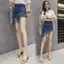 Váy Denim viền phong cách Hàn Quốc Thiết kế mùa hè Váy ngắn hai mảnh giả