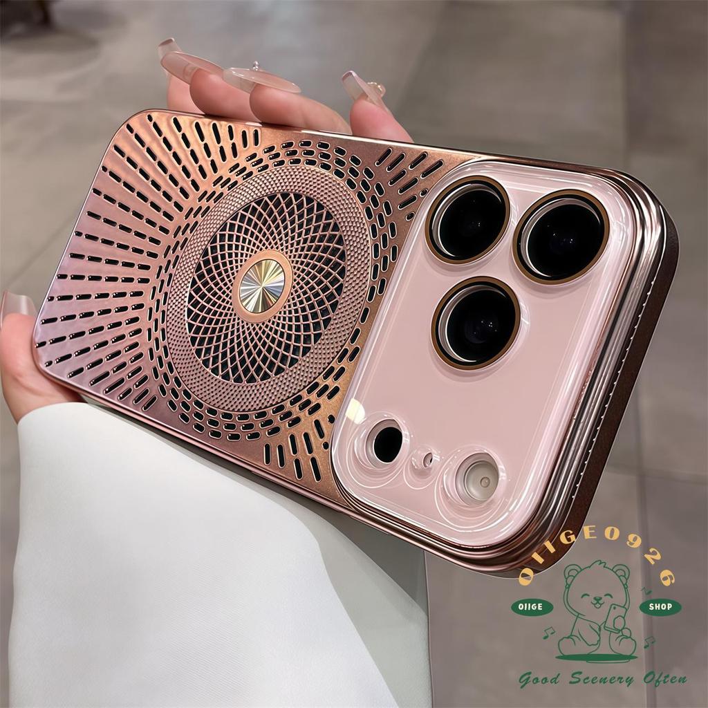 Mạ siêu mỏng tản nhiệt thu hút từ tính Vỏ điện thoại iphone17 Pro Max 16 15 14 13 vỏ cho vỏ iPhone Vỏ mềm silicon TPU chống sốc