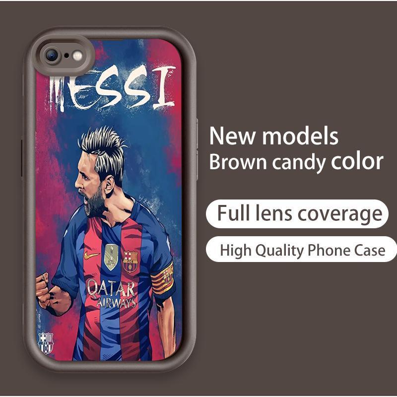 Ốp Cho iPhone 6 6s 7 8 se2020 Plus Hoạt Hình Silicon Phụ Kiện Mềm TPU World Cup Bóng Đá Thiên Thần Mắt Chống Sốc Vỏ Điện Thoại