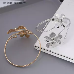 VFZ Bohemian Lá Bướm Quyến Rũ Trên Vòng Tay Tay Dây Xích Kim Loại Rỗng Ra Họa Tiết Hình Học Retro Cánh Tay Vòng Tay Cơ Thể Vòng Tay OTE