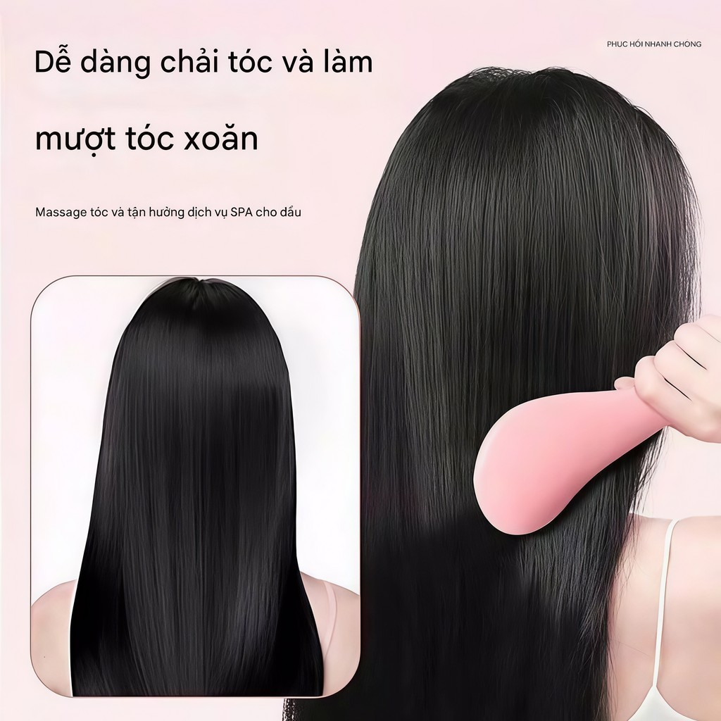 Lược Gỡ Rối Tạo Phồng Tóc Với Đường Cong Mềm Mại Ôm Sát Da Đầu - FE123