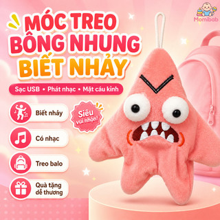 Móc treo bông nhung biết nhảy – Sạc USB, biết nhảy, phát nhạc – Mặt cáu kỉnh, dễ thương – Quà tặng vui nhộn, độc đáo