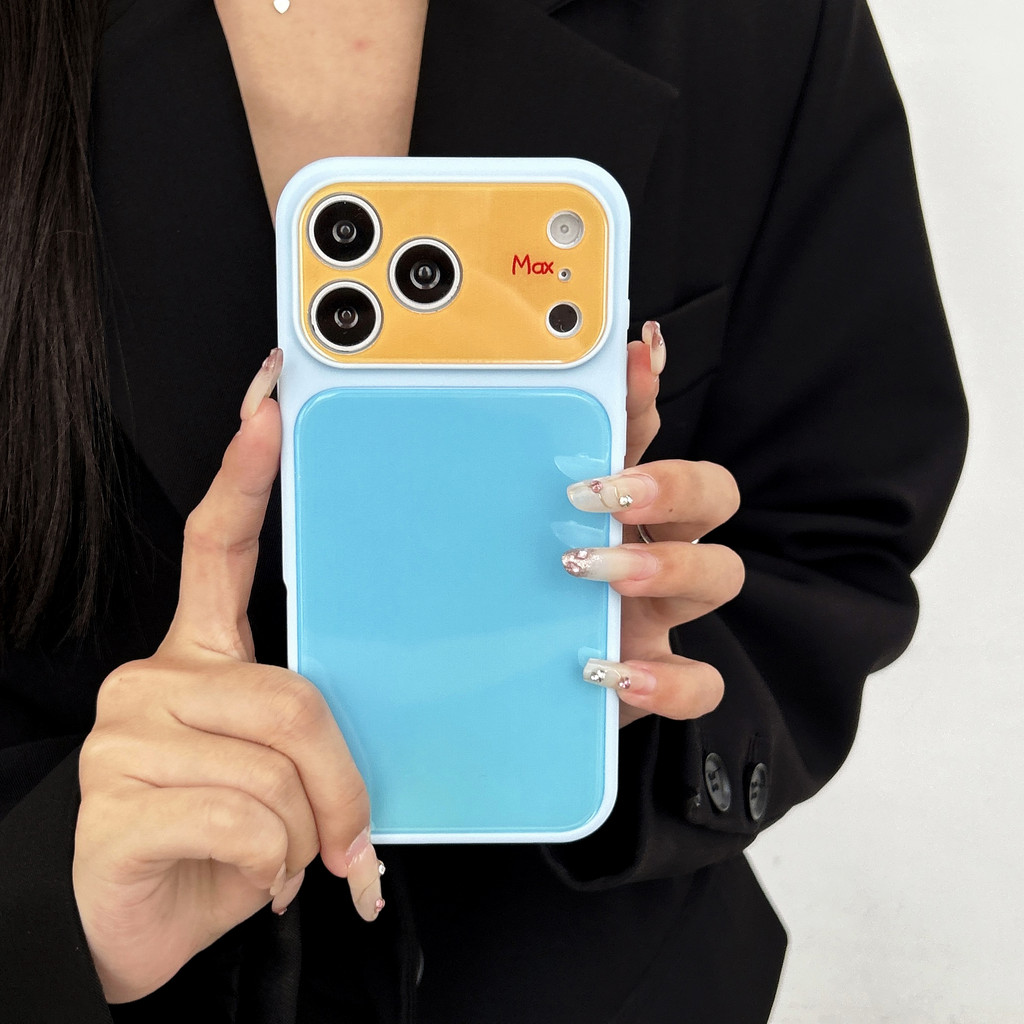 Ốp điện thoại cửa sổ màn hình lớn nhiều màu cho iPhone 17 Pro Max 17 16 Pro Max 15 14 13 12 11 Vỏ bảo vệ chống sốc LLYX