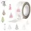 HFTOY 500 Cái / Cuộn Cây Giáng Sinh Đẹp Trang Trí Stiers Quà Tặng Giáng Sinh Gói Nhãn Stier Phần Thưởng Stiers Sổ Lưu Niệm Trạm ~