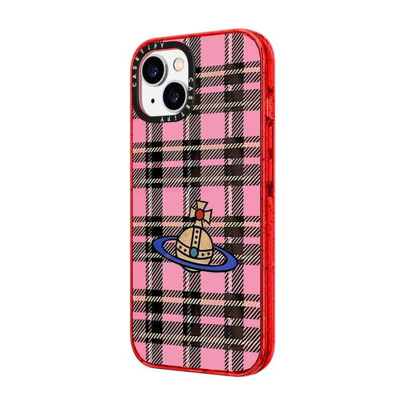 CASECASE X Họa Tiết Vải Hồng Cam / Đỏ / Perri Bộ Sưu Tập Kẹo Tím Màu Trong Suốt Cứng Hút Từ Tính Tác Động Cho Apple IPhone 13 14 15 16 17Pro Max Plus Có Hộp