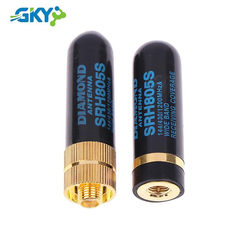 Ăng-ten băng tần kép GKY UHF VHF SMA Nam Nữ 144400DC 430480MHz cho YAESU Walkie Talkie SRH805Spact Ăng-ten GKY