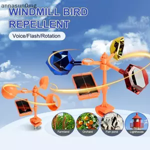 AA Garden Rau Field Siêu Âm Năng Lượng Mặt Trời Chim Pest Repeller Xoay Phản Quang Drive Away Bird VN