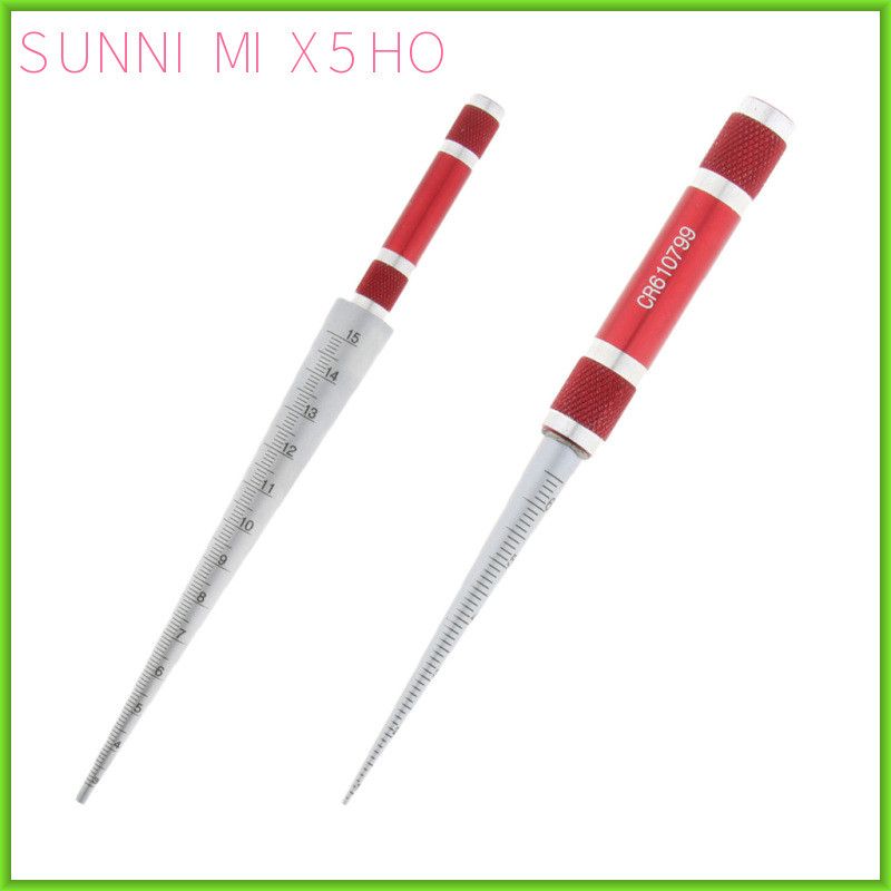 Đồng hồ đo côn hình nón Đường kính bên trong Thước đo 3-15mm (Tổng chiều dài 19,5cm)