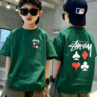 Áo Thun Trẻ Em Bé Trai Gái In  Bài Tứ Loại, Áo Bông Ngắn Tay Hè Phong Cách Street Size 3-12 Tuổi COD