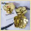 Giá đỡ đèn pha hoa sen chống gỉ cổ điển B & N Giá đỡ nến vàng ổn định tinh tế Giá đỡ nến để bàn độc đáo Cốc nến trang trí lễ hội.