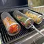 Giỏ nướng bằng thép không gỉ PYCOU, Lồng nướng BBQ cán bằng thép không gỉ di động nhẹ, cấp thực phẩm Phân phối nhiệt Giá nướng lưới xi lanh chống gỉ