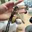 SRVN Mini Găng Tay Bóng Chày Gỗ Bát Móc Khóa Túi Nữ Phụ Kiện Xe Thể Thao Móc Chìa Khóa Vòng Chìa Khóa Quà Tặng Cho Nam Nữ.