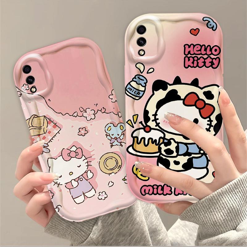 Thích Hợp Cho Samsung A10 A10S M10 A02 M02 Điện Thoại Thông Minh 3D TPU Mềm Hoạt Hình Kitty Nữ Vỏ Điện Thoại Chống Sốc