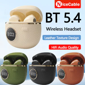 Điều khiển bằng cảm ứng Tai nghe Bluetooth trong tai Khử tiếng ồn thông minh Tai nghe không dây Thiết kế bằng da Tai nghe hiển thị pin thời gian thực