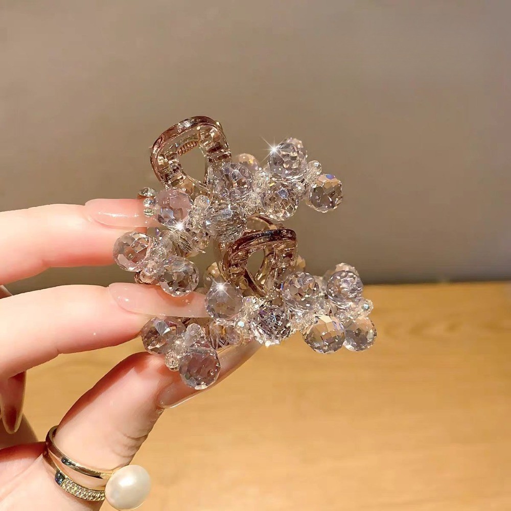 Hululu / Phong Cách Mới Ánh Sáng Sang Trọng Full Kim Cương Pha Lê Nhỏ Lấy Kẹp Thời Trang Cao Cấp Công Chúa Đầu Bên Kẹp Cá Mập Kẹp Tóc