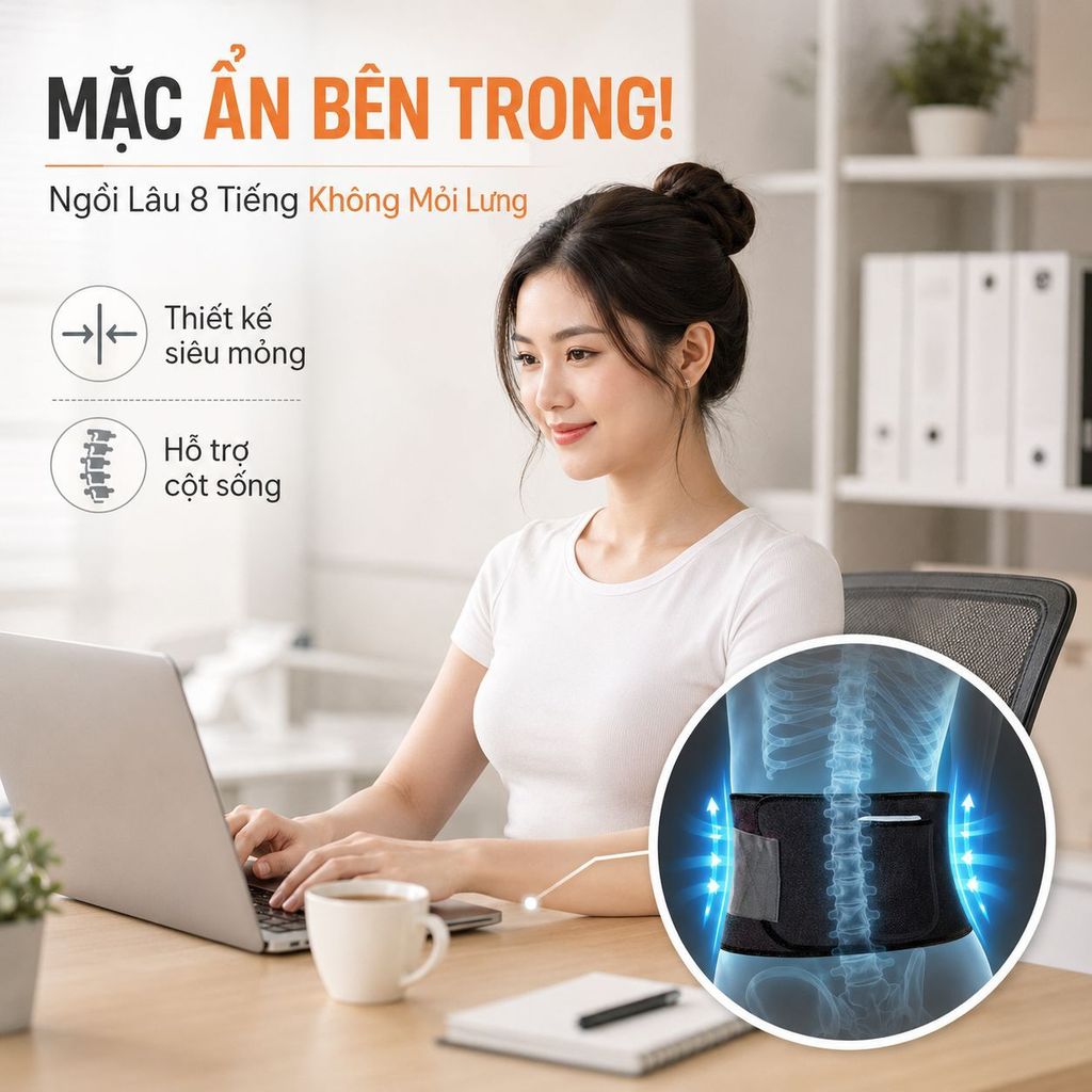 🔥Giá sốc🔥Đai nịt bụng giảm mỡ ra mồ hôi | Đai thắt lưng đốt mỡ thon eo nam nữ | Đai chống gù lưng giảm cân đa năng
