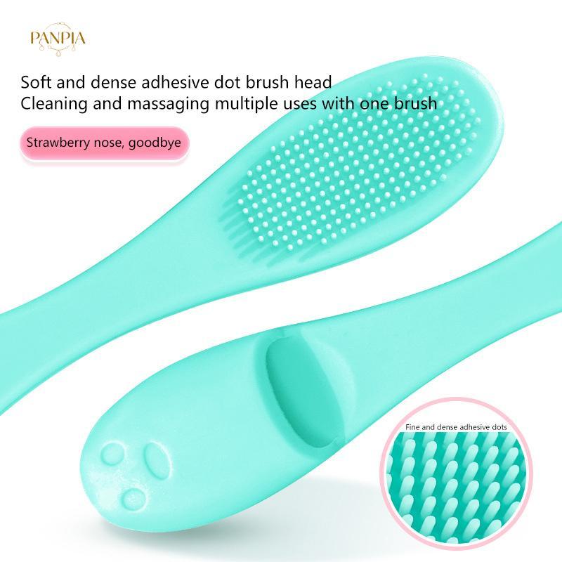 PNPIA- Bàn chải mũi silicon Máy làm sạch lỗ chân lông đầu di động Bàn chải Massage hai mặt Dụng cụ làm đẹp Dụng cụ làm sạch da mặt Máy chà mũi