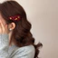 Retro Đỏ Phong Cách Mới May Mắn Vải Tóc Kẹp Bên Cạnh Nữ Cảm Thấy bb Kẹp Mũ Đội Đầu Thu Đông Gãy Tóc Nổ DKAL