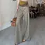 Mùa hè Thiết kế phong cách mới Cảm giác Quần ống rộng thời trang Niche Low-Waist Slimer Look Loose Casual Checkers