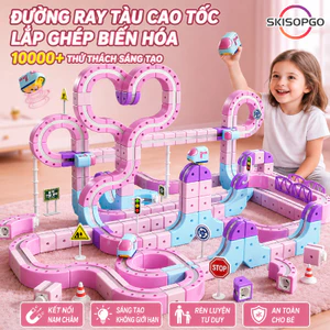 【SKISOPGO】Đồ Chơi Đường Ray Từ Tính 3D Chống Trọng Lực,vòng lặp 360° siêu cuốn,Lắp Ghép Sáng Tạo giáo dục
