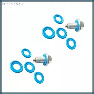 Char 2 Gói Chảo Dầu Từ Tính M12X1 75 Độ Chính Xác Phù Hợp 55577568 Phích cắm thoát dầu để bảo trì xe đạp ô tô