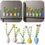 DONOVANQQ 5 Cái Nam Châm Bình Mini Cho Tủ Lạnh, In 3D DIY Bình Bud Nhỏ, Trang Trí Nhà Hiện Đại Với Hoa Giả Chống Rơi Nam Châm Tủ Lạnh Bình Bếp