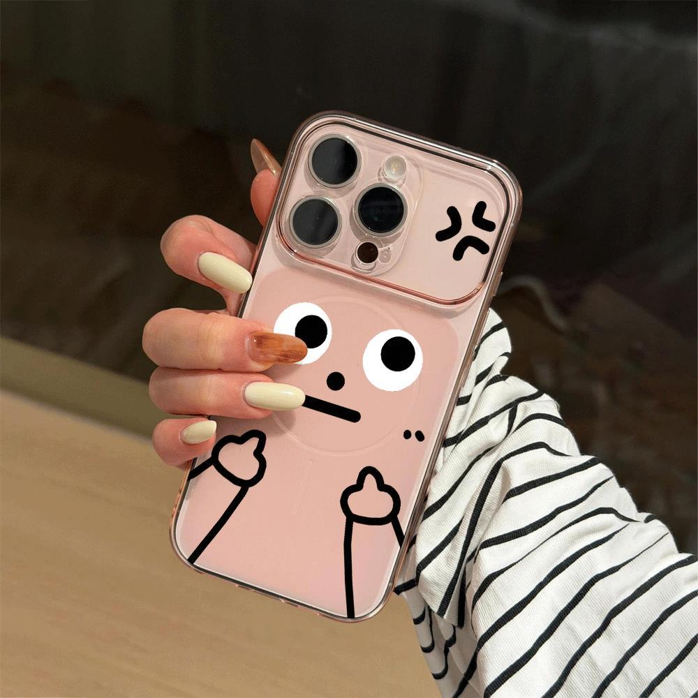 Ốp lưng iPhone 16/15/14/13 Nhân Vật Đùa Ngộ Nghĩnh Phong Cách Vui Vẻ Chống Rơi 17por