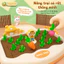 【SKISOPGO】Nông Trại nhổ Củ Cải,Bé Phân Biệt Màu Sắc Trò Chơi Ghi Nhớ Montessori Đồ chơi,Phát Triển Tư Duy Trí Tuệ