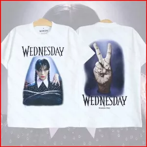 YB1 Thứ Tư Mùa 2 Goody Addams Xu Hướng Thời Trang Áo Thun Mùa Hè Anime Tay Ngắn Top BY1