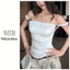 Milyfashion Pure Desire Retro Không Tay Sling Mùa Hè Phong Cách Mới Slim-fit Slimmer Nhìn Nhỏ Ngắn Top ZWLI