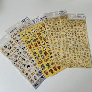 Sticker nhân vật Gorogoro Nyansuke, Piyoko, Shibanban Mind Wave seals