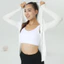 Áo khoác có mũ trùm đầu chống nắng cho nữ dài tay co giãn để tập Yoga tập thể dục hàng ngày