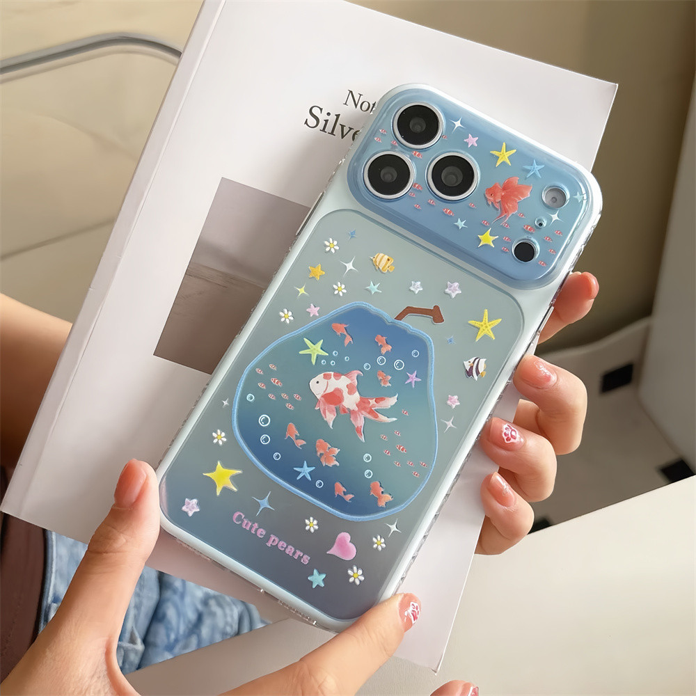 Ốp điện thoại họa tiết sơn thời trang cho iPhone 17 Pro Max 16 15 pro max Bảo vệ ống kính chống rơi Vỏ cứng bảo vệ điện thoại